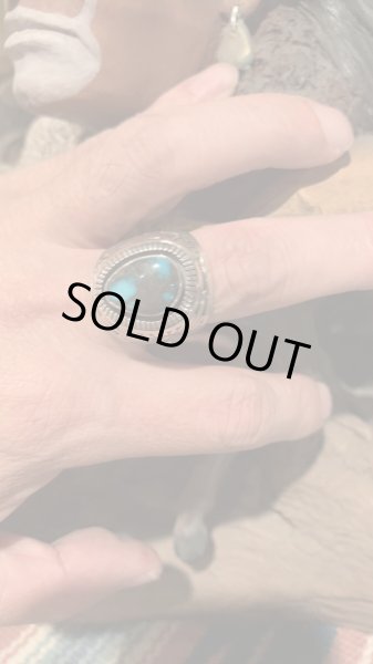 画像8: INDIANJEWELRY HOWARD NELSON  ハワード.ネルソン シャドーボックスリング Bisbee Turquoise  ビズビーターコイズ  (8)