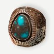 画像1: INDIANJEWELRY HOWARD NELSON  ハワード.ネルソン　シャドーボックスリング　Bisbee Turquoise  ビズビーターコイズ　 (1)