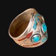 画像2: INDIANJEWELRY 　NABAJO RING　ナバホ族リング　ターコイズ　 (2)