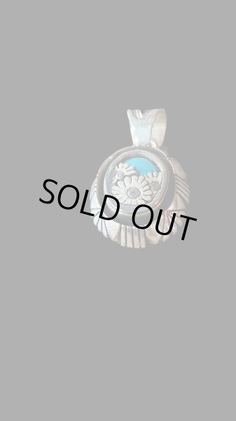 画像2: NAVAJO ナバホ族 Herman・Vandever ハーマン・バンデバーシャドウボックスターコイズ トップ (2)