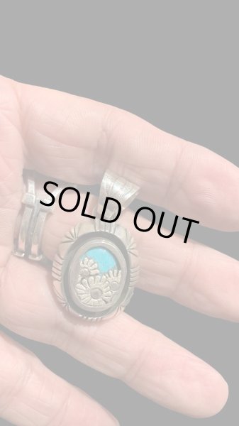 画像5: NAVAJO ナバホ族 Herman・Vandever ハーマン・バンデバーシャドウボックスターコイズ トップ (5)