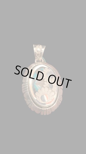 画像3: NAVAJO ナバホ族　Ｈｅｒｍａｎ・Vandever ハーマン・バンデバーシャドウボックス ターコイズ　トップ (3)