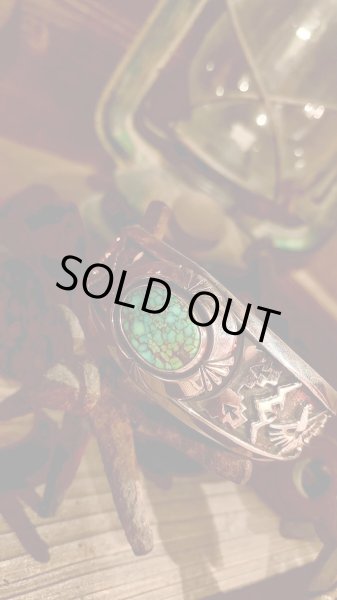 画像9: NAVAJO ナバホ族 Herman・Vandever ハーマン・バンデバー ターコイズバングル (9)