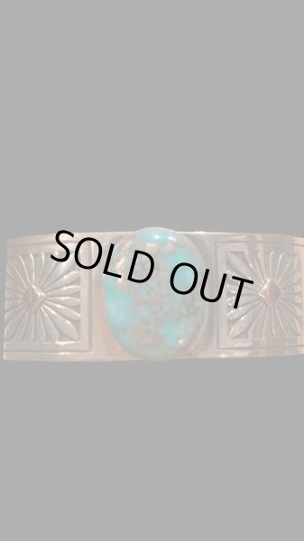 画像4: INDIANJEWELRY HOWARD NELSON  ハワード.ネルソン　サンバーストターコイズバングル (4)