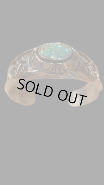 画像7: NAVAJO ナバホ族 Herman・Vandever ハーマン・バンデバー ターコイズバングル (7)