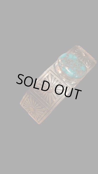 画像2: INDIANJEWELRY HOWARD NELSON  ハワード.ネルソン　サンバーストターコイズバングル (2)