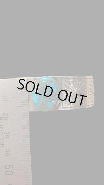 画像12: INDIANJEWELRY HOWARD NELSON  ハワード.ネルソン　サンバーストターコイズバングル (12)