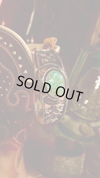 画像10: NAVAJO ナバホ族 Herman・Vandever ハーマン・バンデバー ターコイズバングル (10)