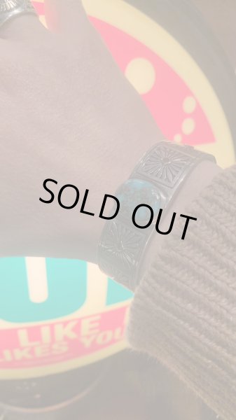 画像7: INDIANJEWELRY HOWARD NELSON  ハワード.ネルソン　サンバーストターコイズバングル (7)