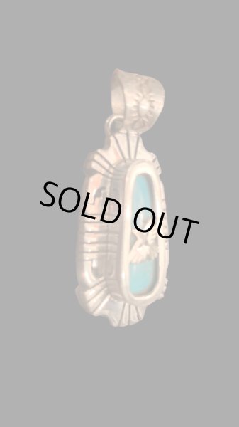 画像2: NAVAJO ナバホ族　Ｈｅｒｍａｎ・Vandever ハーマン・バンデバー　ターコイズ　トップ (2)