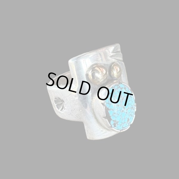 画像2: INDIANJEWELRY  Cippy Crazy Horse(シッピー クレイジーホース) インディアンジュエリーGOLD  リング (2)