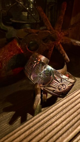 画像9: INDIANJEWELRY  Gerald Lomaventema ジェラルド ロマヴェンテマ メイズバングル (9)
