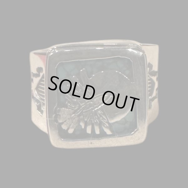 画像2: NAVAJO ナバホ族　Ｈｅｒｍａｎ・Vandever ハーマン・バンデバー ターコイズ　リング (2)