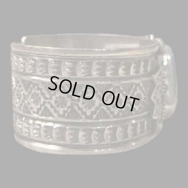 画像4: INDIANJEWELRY  Sunshin Reeves (サンシャイン.リーブス)インディアンジュエリー バングル ブレス モレンシーターコイズ (4)