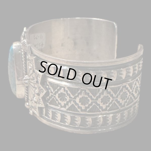 画像3: INDIANJEWELRY  Sunshin Reeves (サンシャイン.リーブス)インディアンジュエリー バングル ブレス モレンシーターコイズ (3)