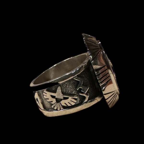 画像3: NAVAJO ナバホ族 Herman・Vandever ハーマン・バンデバー ターコイズ リング (3)