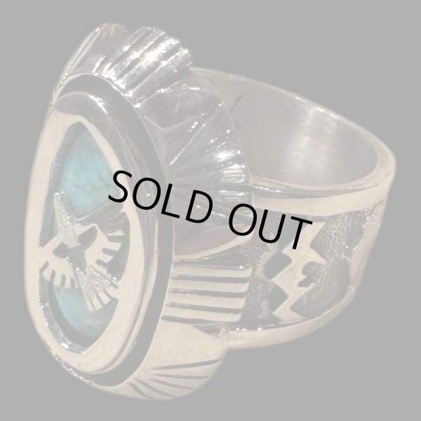 画像2: NAVAJO ナバホ族　Ｈｅｒｍａｎ・Vandever ハーマン・バンデバー ターコイズ　リング (2)