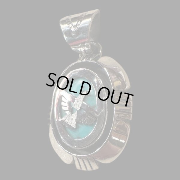 画像2: NAVAJO ナバホ族　Ｈｅｒｍａｎ・Vandever ハーマン・バンデバーシャドウボックス ターコイズ　トップ (2)