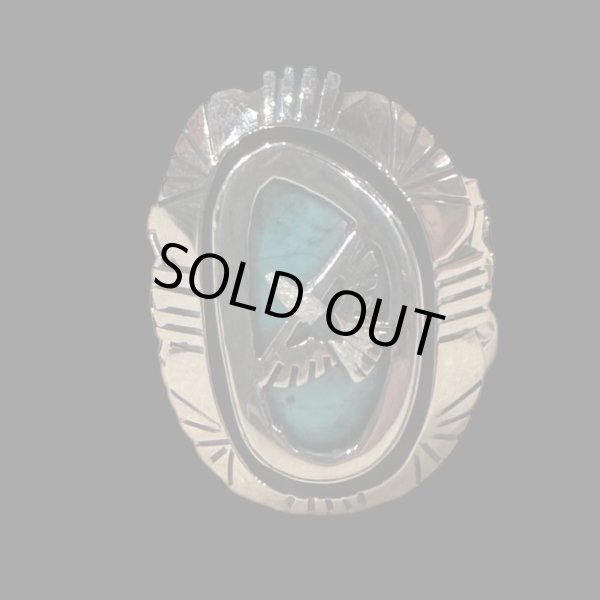 画像1: NAVAJO ナバホ族　Ｈｅｒｍａｎ・Vandever ハーマン・バンデバー ターコイズ　リング (1)