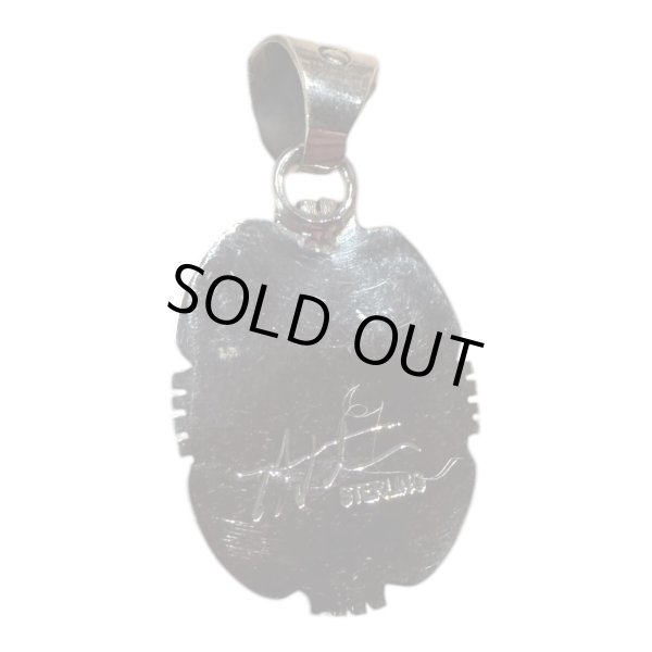 画像4: NAVAJO ナバホ族　Ｈｅｒｍａｎ・Vandever ハーマン・バンデバーシャドウボックス ターコイズ　トップ (4)