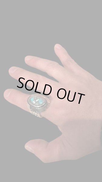 画像7: NAVAJO ナバホ族　Ｈｅｒｍａｎ・Vandever ハーマン・バンデバー ターコイズ　リング (7)