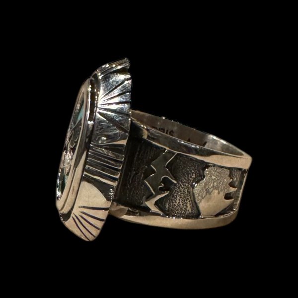 画像4: NAVAJO ナバホ族 Herman・Vandever ハーマン・バンデバー ターコイズ リング (4)