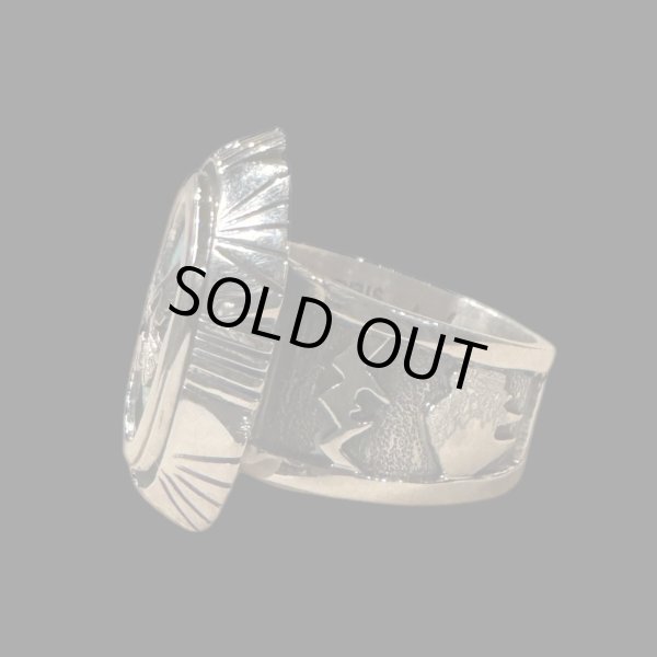 画像4: NAVAJO ナバホ族　Ｈｅｒｍａｎ・Vandever ハーマン・バンデバー ターコイズ　リング (4)