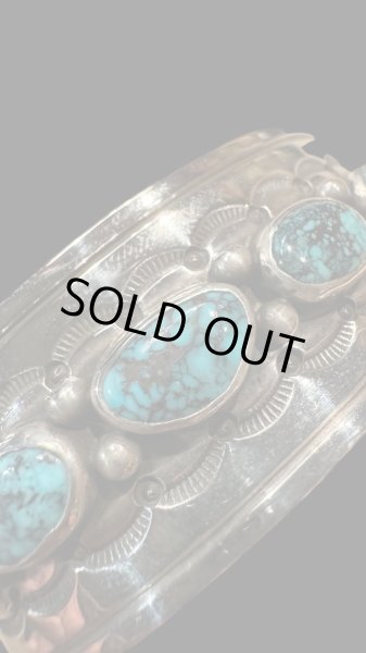 画像3: NAVAJO ナバホ族　HermanSmith　ハーマンスミス　Godber　ターコイズバングル (3)