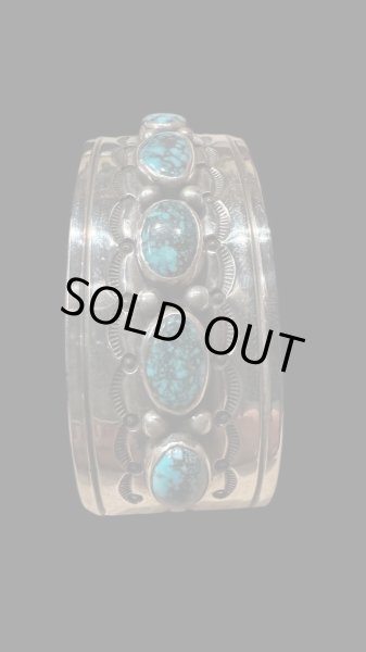 画像6: NAVAJO ナバホ族　HermanSmith　ハーマンスミス　Godber　ターコイズバングル (6)