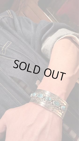 画像10: NAVAJO ナバホ族　HermanSmith　ハーマンスミス　Godber　ターコイズバングル (10)