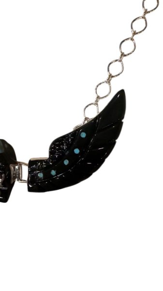 画像4: NAVAJO ナバホ族ナバホ　Ben・Livingston　　ウイングイーグルネックレス（ 大） (4)