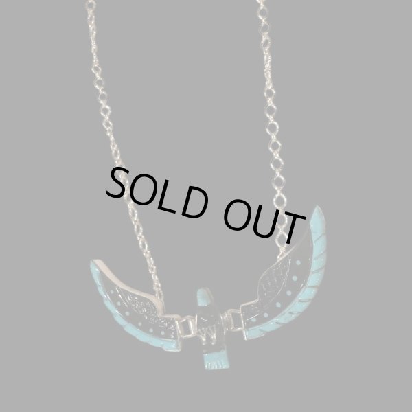 画像1: NAVAJO ナバホ族ナバホ　Ben・Livingston　　ウイングイーグルネックレス（ 大） (1)