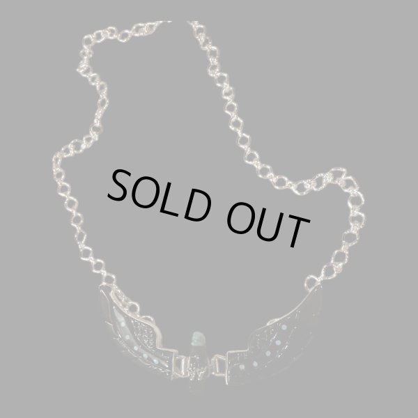 画像1: NAVAJO ナバホ族ナバホ　Ben・Livingston　　ウイングイーグルネックレス（ 大） (1)