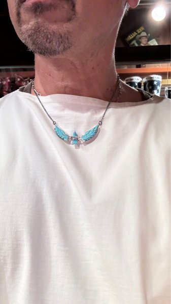 画像5: NAVAJO ナバホ族ナバホ　Ben・Livingston　　ウイングイーグルネックレス (5)