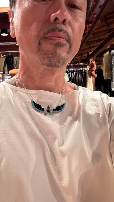 画像1: NAVAJO ナバホ族ナバホ　Ben・Livingston　　ウイングイーグルネックレス（ 大）