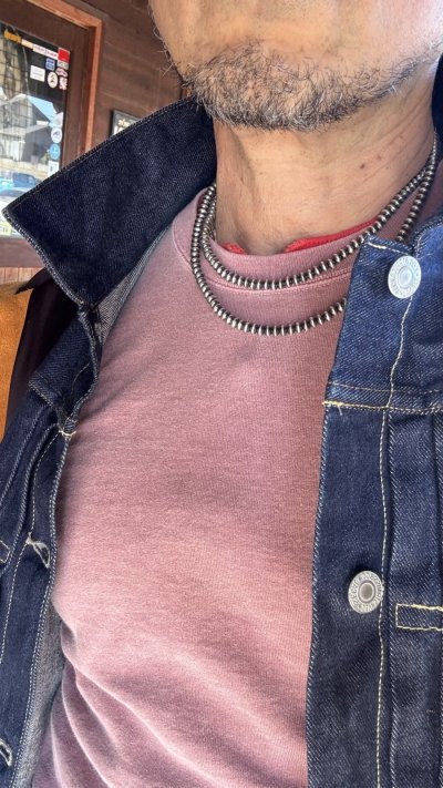 画像2: NAVAJO ナバホ族ナバホ HAND MADE シルバーナバホパールビーズネックレス