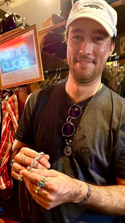 画像1: INDIANJEWELRY  Waddie Crazy Horse(ワディー クレイジーホース) インディアンジュエリー　バングル　ブレス　イコライザー