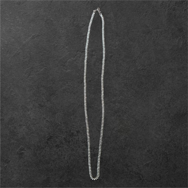 画像2: NAVAJO ナバホ族ナバホ　HAND MADE　シルバーナバホパールビーズネックレス (2)