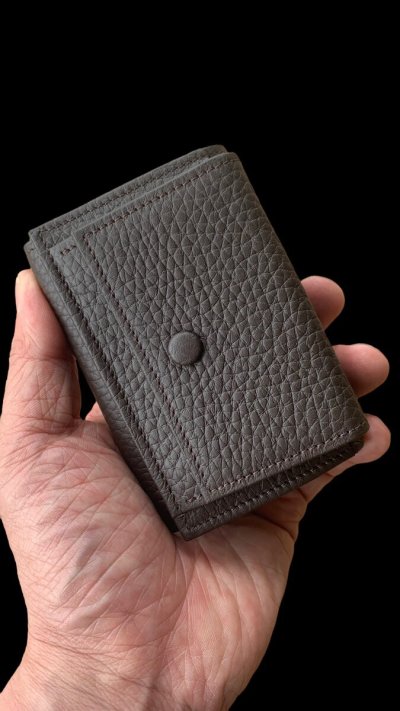 画像1: ITUAIS(イトゥアイス）　Compact Wallet　Taurillon Lagun (トリオンラグーン）財布 限定カラー　ショコラ
