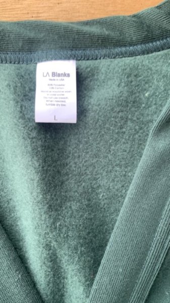 画像17: LA Blanks MADE IN U.S.A.アメリカ製スウェットカーディガン BLACK ・GRAY・ GREEN (17)