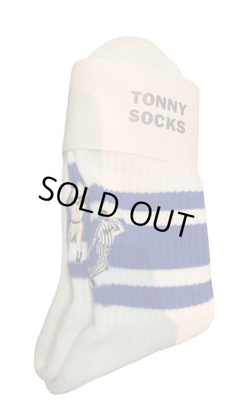 画像4:  TONNY Socks刺繍  靴下 ホワイト (4)