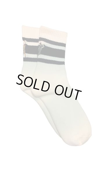 画像3:  TONNY Socks刺繍  靴下 ホワイト (3)