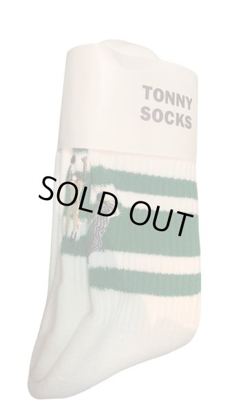 画像6:  TONNY Socks刺繍  靴下 ホワイト (6)