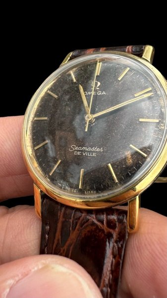 画像7: VINTAGE OMEGA SEA MASTER DEVILLE ブラウン文字盤 腕時計 (7)
