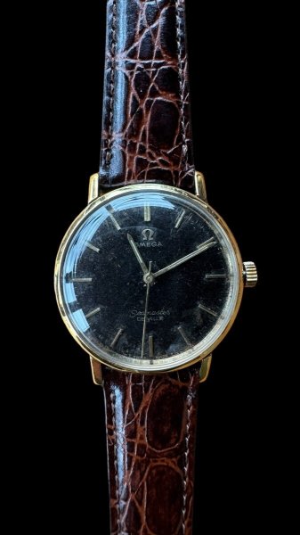画像2: VINTAGE OMEGA SEA MASTER DEVILLE ブラウン文字盤 腕時計 (2)