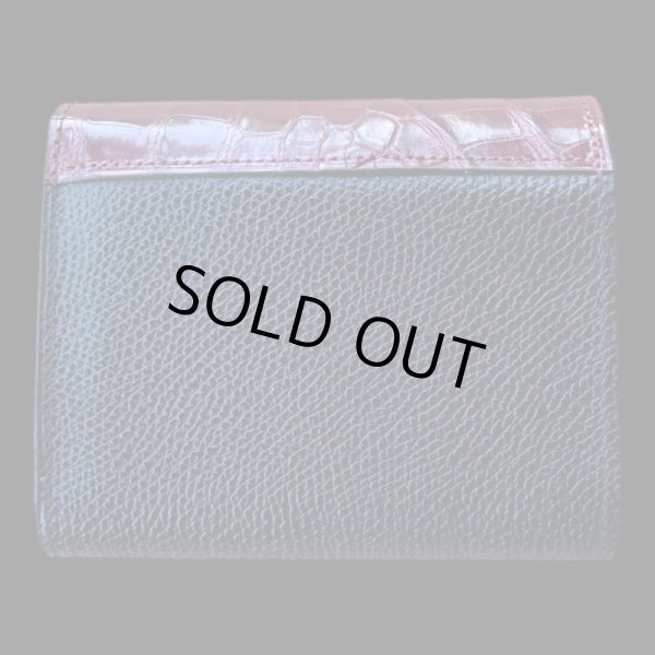 画像2: ITUAIS(イトゥアイス）　H.C.Pクロコダイル　ポロサス使用トレイスウォレット　別注 限定カラー　RED (2)