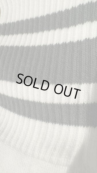 画像4:  TONNY Socks刺繍  靴下　ホワイト　　　グリーンライン　ブルーライン　チャコールグレーライン (4)