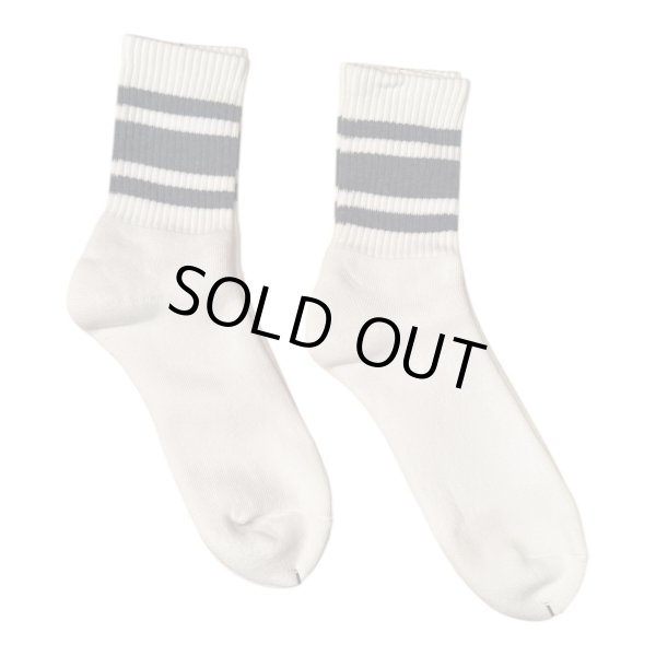画像9:  TONNY Socks刺繍  靴下　ホワイト　　　グリーンライン　ブルーライン　チャコールグレーライン (9)