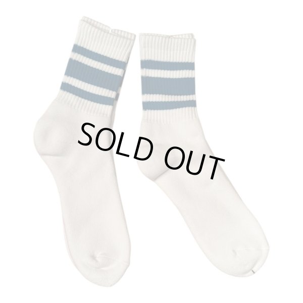 画像6:  TONNY Socks刺繍  靴下　ホワイト　　　グリーンライン　ブルーライン　チャコールグレーライン (6)