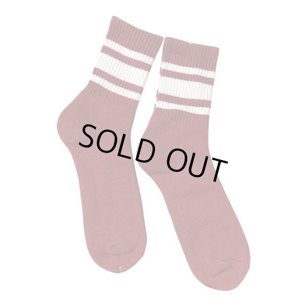 画像4:  TONNY Socks刺繍  靴下　ブラック　マルーン (4)